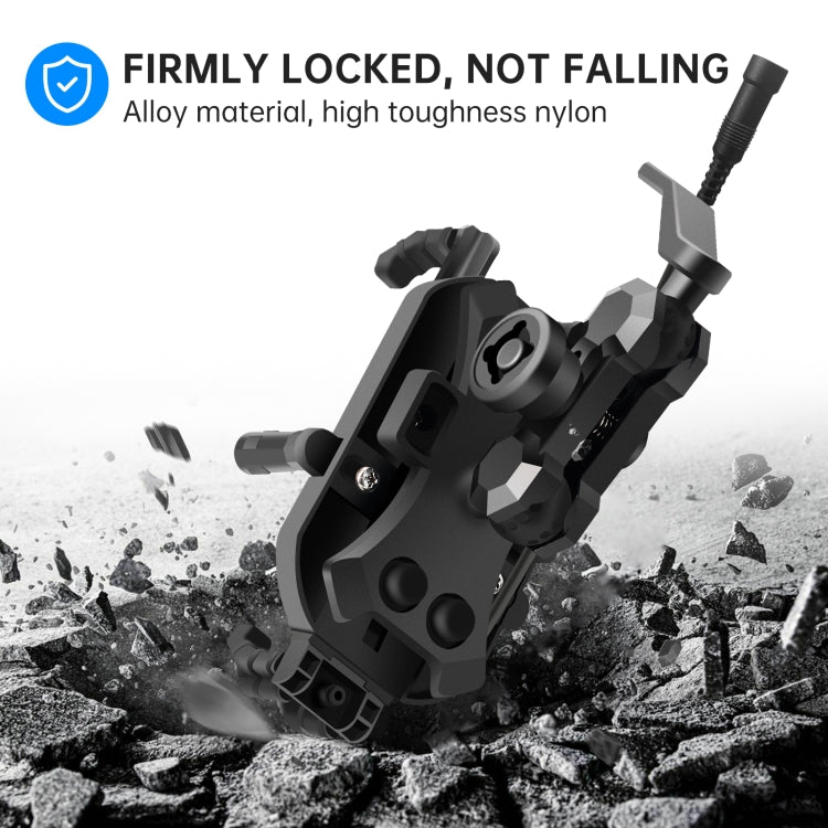WUPP CS-1848B1 15W Motorcycle Wireless Fast Charging Phone Navigation Holder, Style:Rearview Mirror Type - free shipping - PMC Jewellery - Order now!