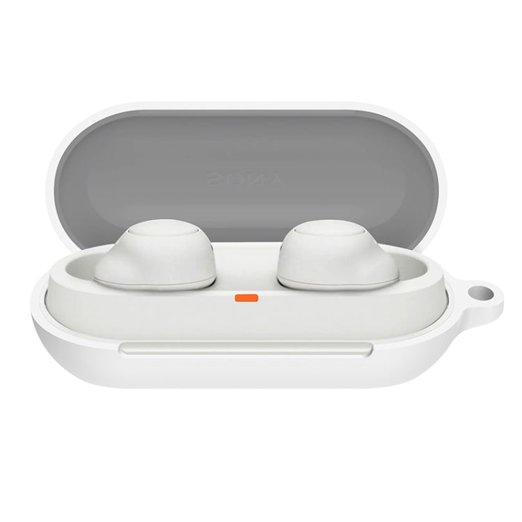 For Sony WF-C700N Bluetooth Earphone Silicone Protective Case(White)