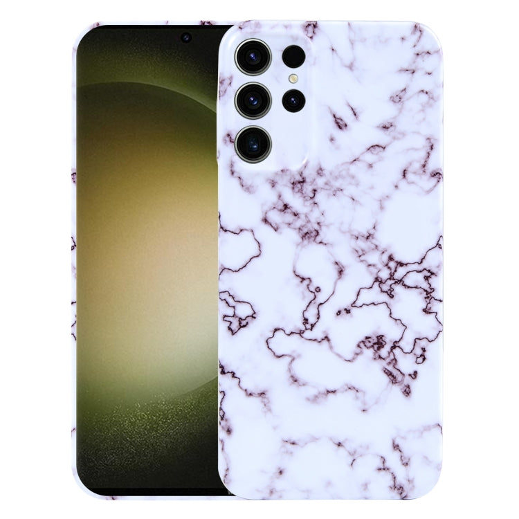 For Samsung Galaxy S23 Ultra 5G Marble Pattern Phone Case(Red White) - free shipping - PMC Jewellery - Order now!