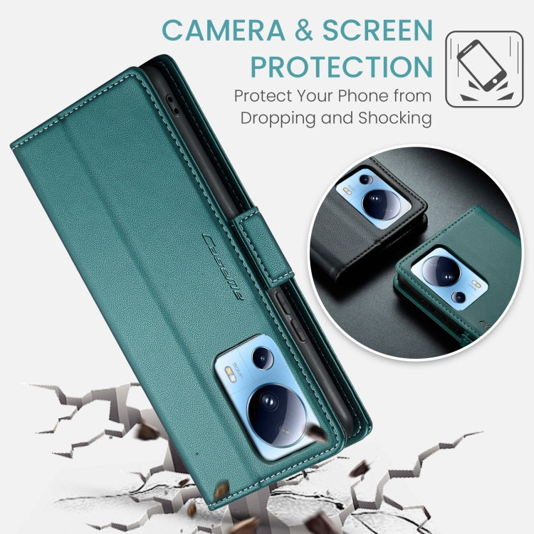 For Xiaomi 13 Lite CaseMe 023 Butterfly Buckle Litchi Texture RFID Anti-theft Leather Phone Case(Pearly Blue) - free shipping - PMC TechLife - Order now!