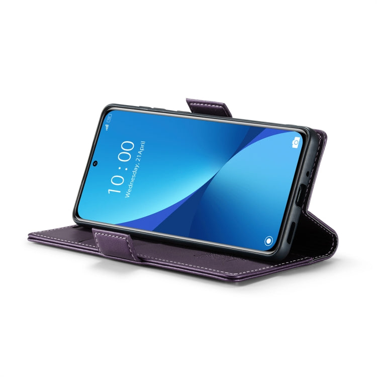 For Xiaomi 12 / 12X / 12S CaseMe 023 Butterfly Buckle Litchi Texture RFID Anti-theft Leather Phone Case(Pearly Purple)