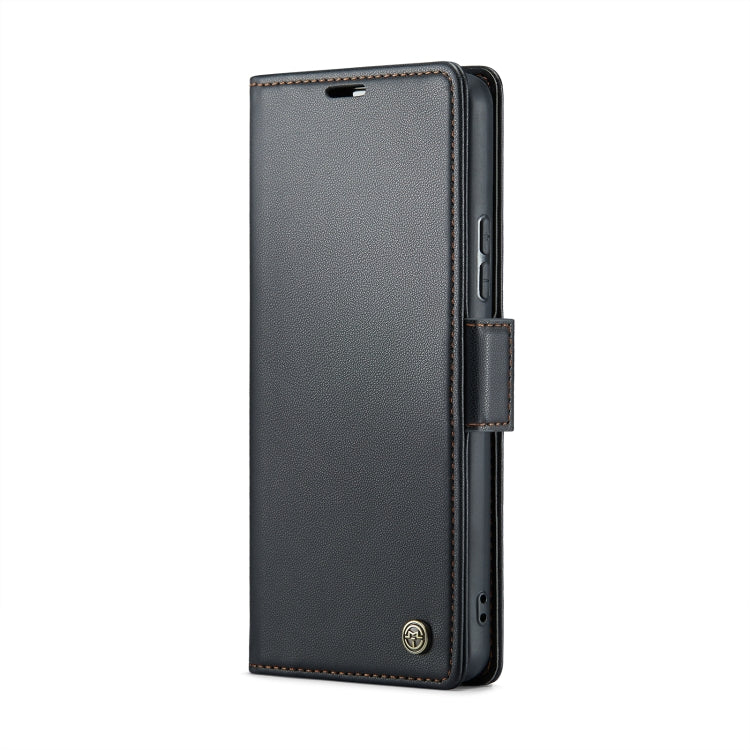 CaseMe 023 Butterfly Buckle Litchi Texture RFID Anti-theft Leather Phone Case For Xiaomi Redmi Note 11 Pro 5G Global/Redmi Note 11 Pro Global(Black)