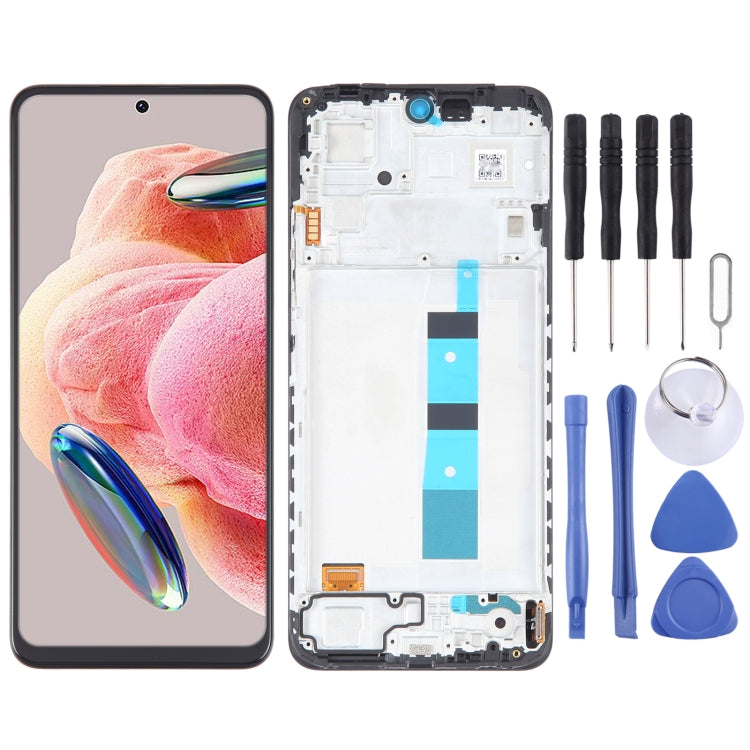 AMOLED Material Original LCD Screen For Xiaomi Redmi Note 12 4G Digitizer Full Assembly with Frame