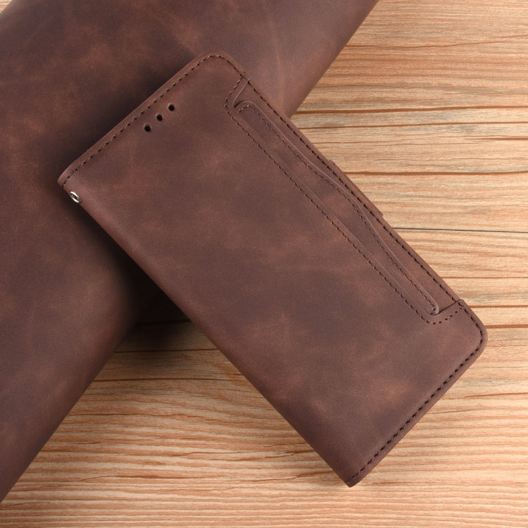 For Samsung Galaxy S24 5G Skin Feel Calf Texture Card Slots Leather Phone Case(Brown)