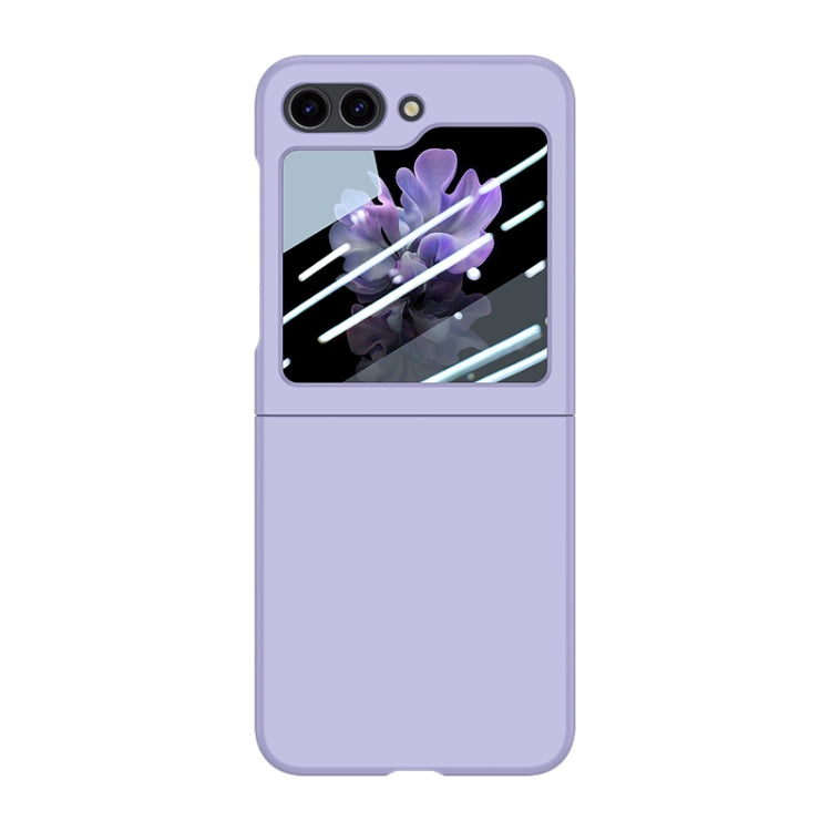 For Samsung Galaxy Z Flip5 Fuel Injection Integrated PC Skin Feel Phone Case(Purple)
