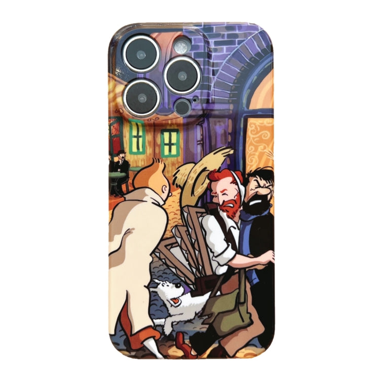 For iPhone 11 Pro Max Precise Hole Oil Painting Pattern PC Phone Case(Puppy)