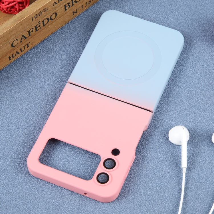 For Samsung Galaxy Z Flip4 Liquid TPU Silicone Gradient MagSafe Phone Case(Pink Blue) - Galaxy Z Flip4 5G Cases by PMC TechLife | Online Shopping South Africa | PMC TechLife