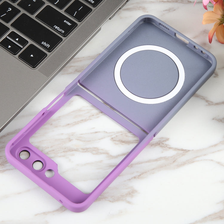 For Samsung Galaxy Z Flip5 Liquid TPU Silicone Gradient MagSafe Phone Case(Purple Grey) - Galaxy Z Flip5 Cases by PMC TechLife | Online Shopping South Africa | PMC TechLife