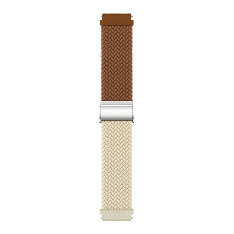20mm Buckle Braided Nylon Watch Band(Brown Starlight)