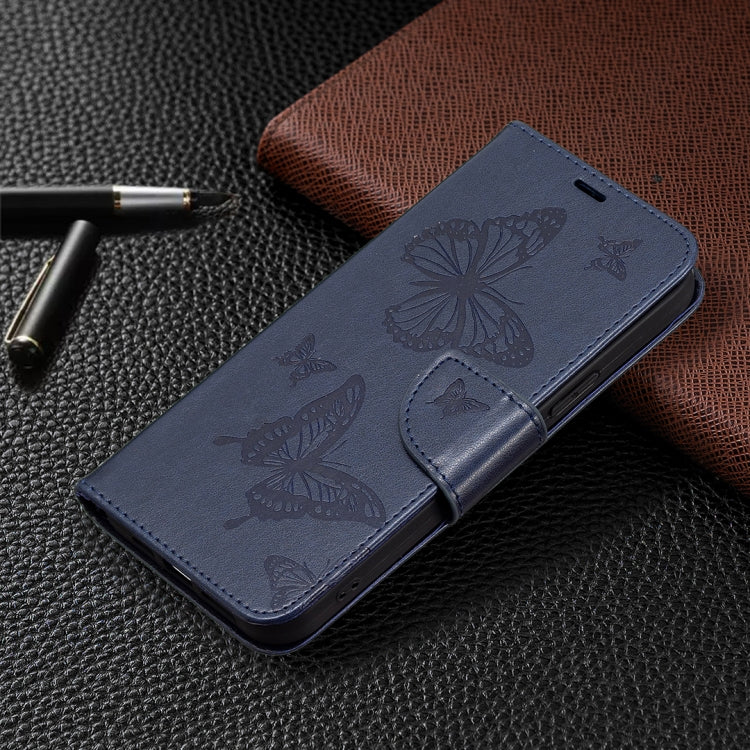 For Xiaomi Redmi 12 4G Two Butterflies Embossing Leather Phone Case(Blue) - free shipping - PMC TechLife - Order now!