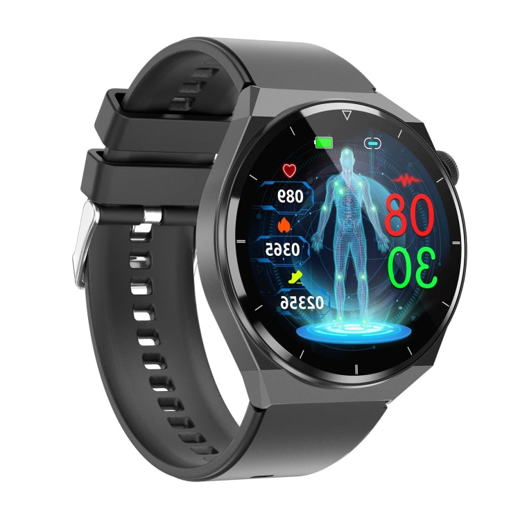 TK20 1.39 inch IP68 Water-resistant Silicone Band Smart Watch Supports ECG / Remote Families Care / Body Temperature Monitoring(Black)