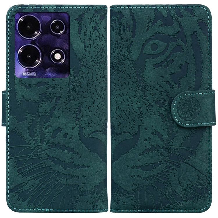 For Infinix Note 30 Tiger Embossing Pattern Flip Leather Phone Case(Green) - free shipping - PMC Jewellery - Order now!