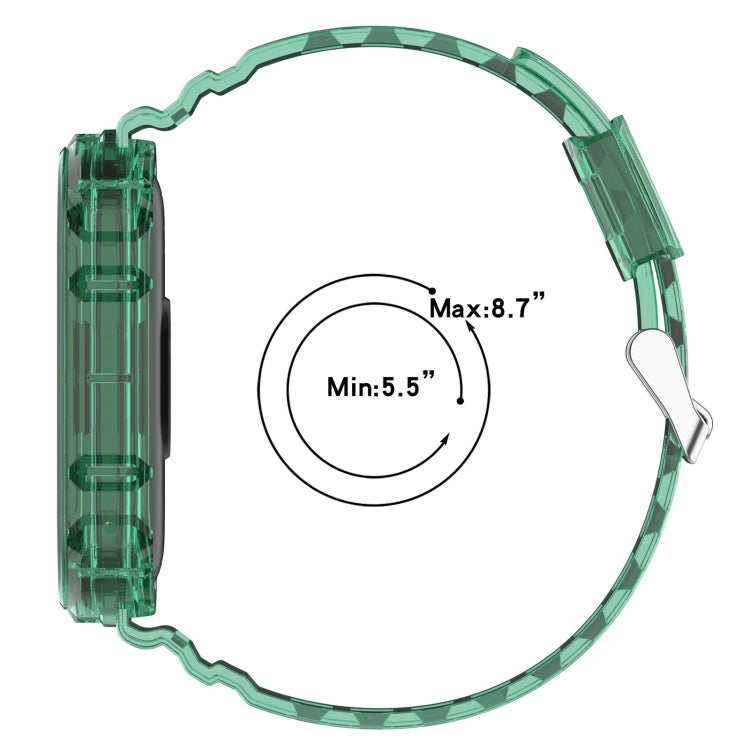 For Xiaomi Mi Band 8 Integrated Transparent Silicone Watch Band(Black)