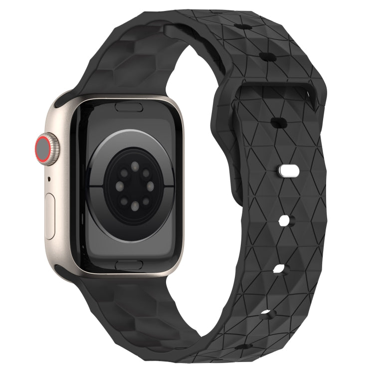 Football Texture Silicone Watch Band For Apple Watch SE 2022 44mm(Dark Grey)