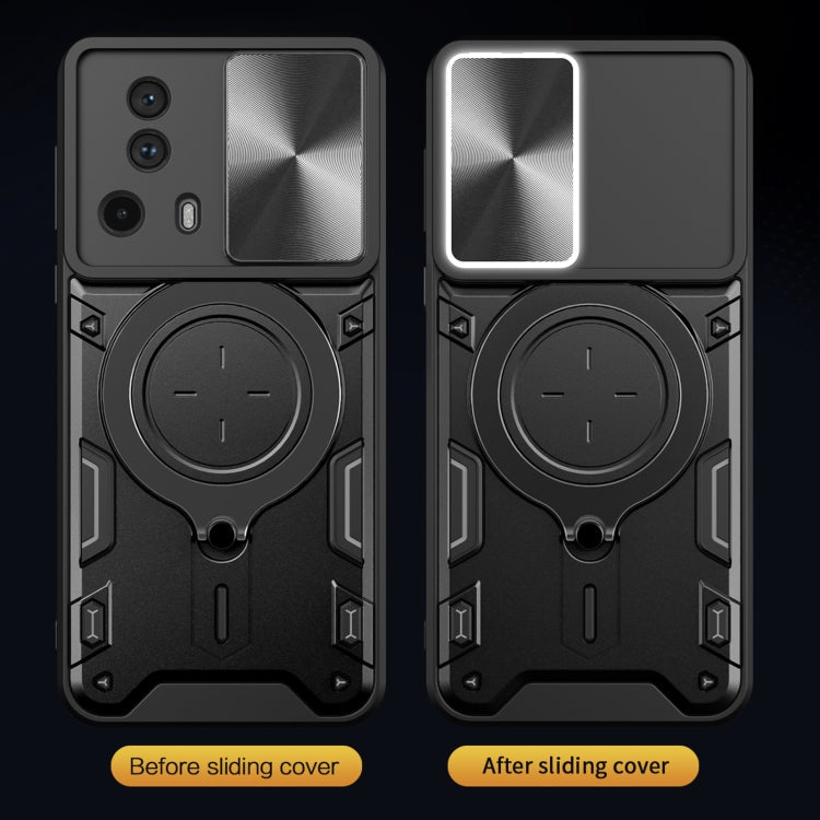 For Xiaomi 13 Lite / Civi 2 5G CD Texture Sliding Camshield Magnetic Holder Phone Case(Purple) - free shipping - PMC TechLife - Order now!