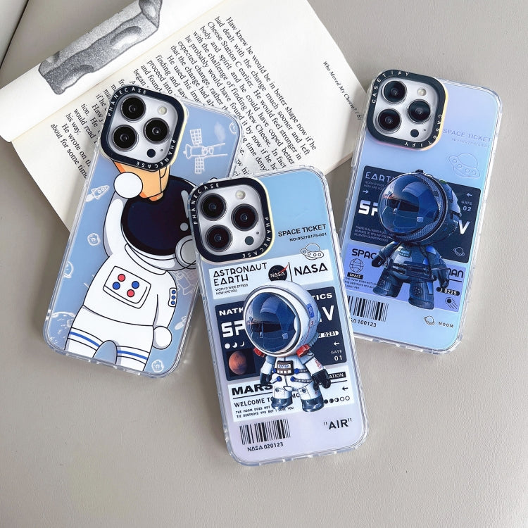 For iPhone 11 Pro Max Astronaut Pattern Shockproof PC Protective Phone Case(Black)