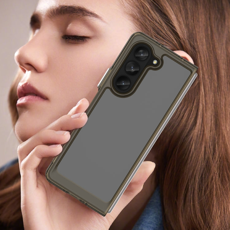 For Samsung Galaxy Z Fold5 Colorful Series Acrylic + TPU Phone Case(Transparent Grey) - free shipping - PMC TechLife - Order now!