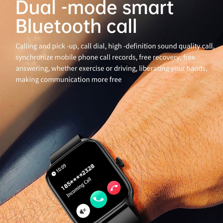 T19 Pro 1.96 inch IP67 Water-resistant Silicone Band Smart Watch, Supports Dual-mode Bluetooth Call / Heart Rate Monitoring(Gold)