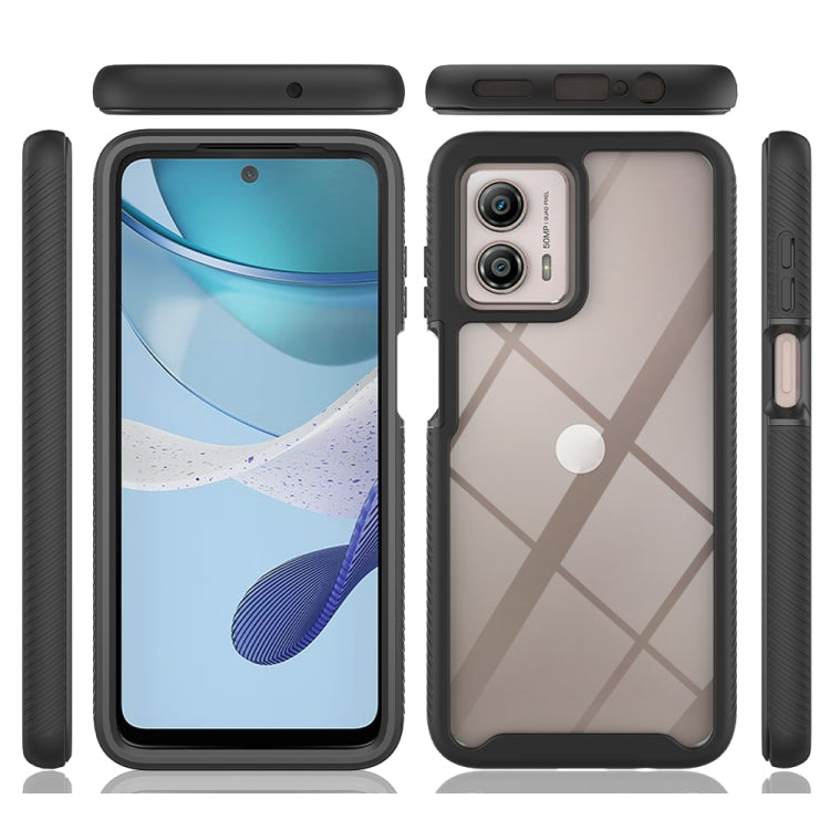 For Motorola Moto G13 / G23 Starry Sky Full Body Hybrid Shockproof Phone Case with PET Film(Purple)