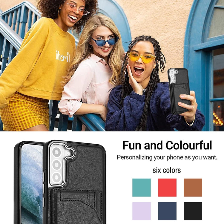 For Samsung Galaxy S22+ 5G Shockproof Leather Phone Case with Card Holder(Black) - free shipping - PMC TechLife - Order now!