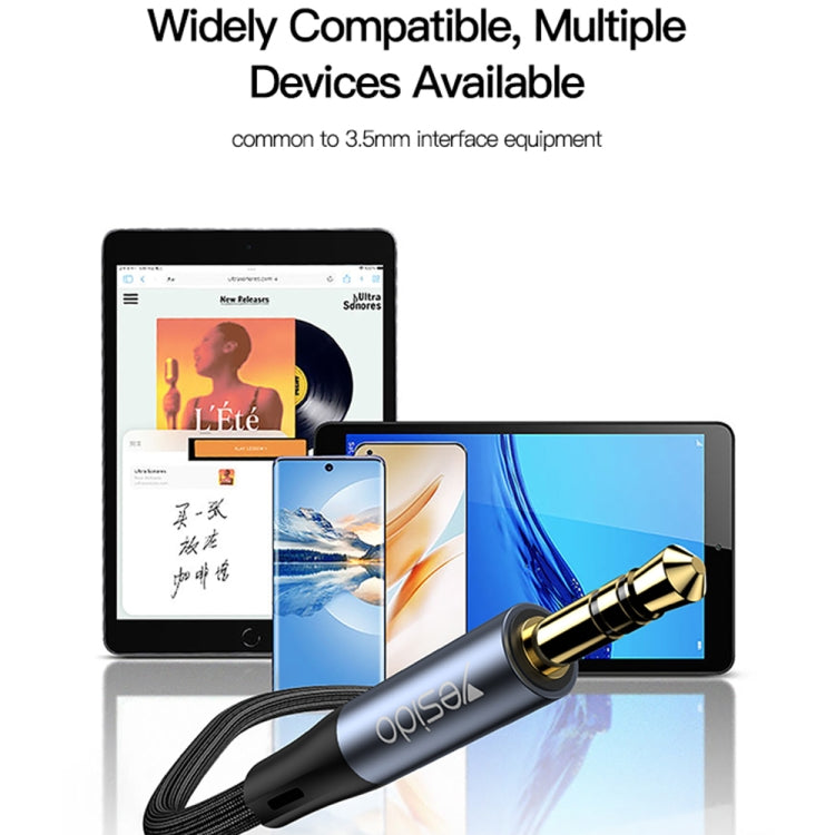 Yesido YAU39 3.5mm Male to 3.5mm Male AUX Audio Adapter Cable(Black)