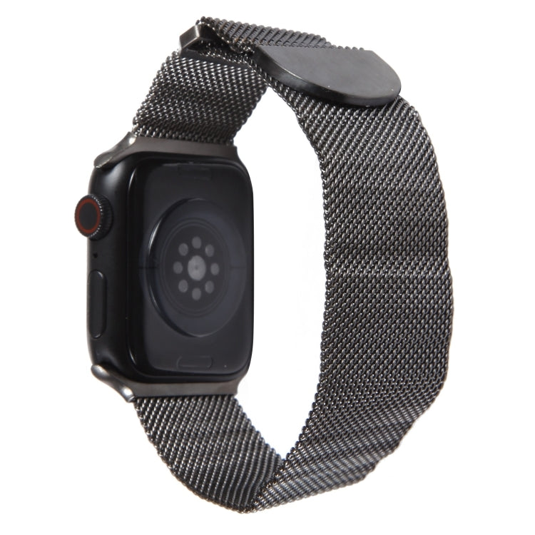 For Apple Watch 9 45mm Milanese Metal Magnetic Watch Band(Gunmetal)