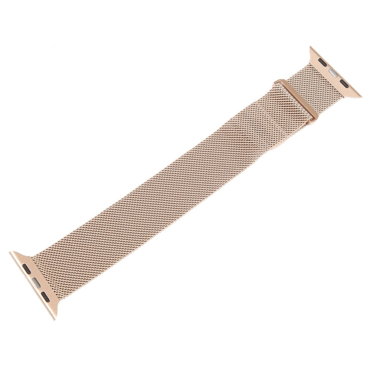For Apple Watch 9 45mm Milanese Metal Magnetic Watch Band(Retro Gold)