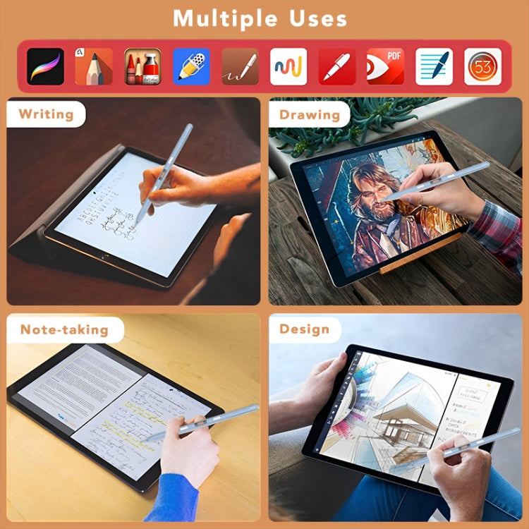 P10s Transparent Case Wireless Charging Stylus Pen for iPad 2018 or Later(Pink) - Stylus Pen by PMC TechLife | Online Shopping South Africa | PMC TechLife