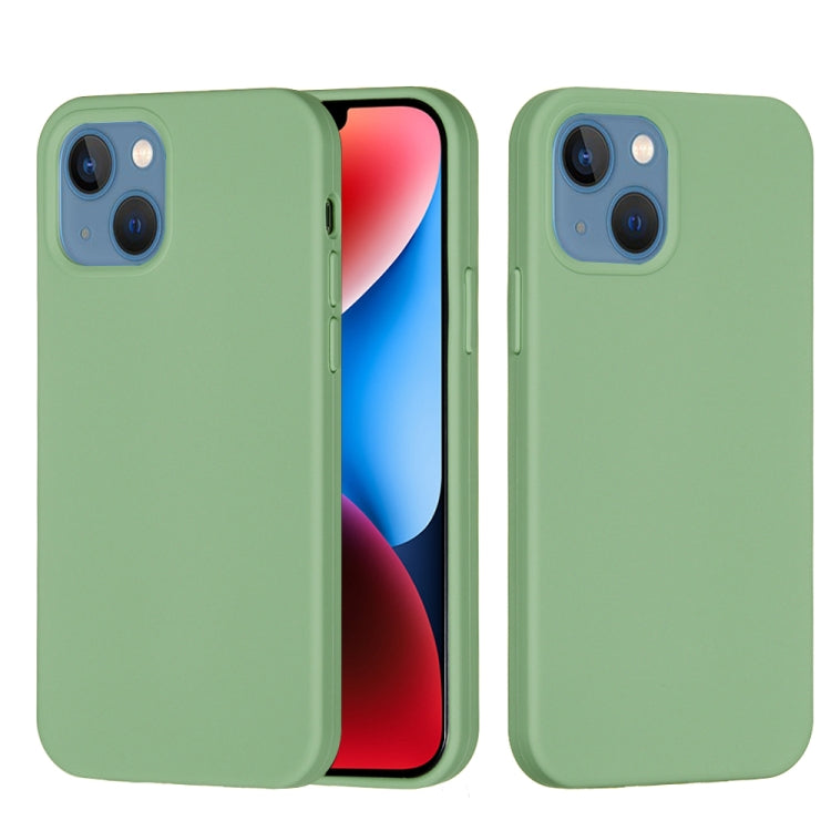 For iPhone 15 Solid Color Silicone Phone Case(Mint Green)