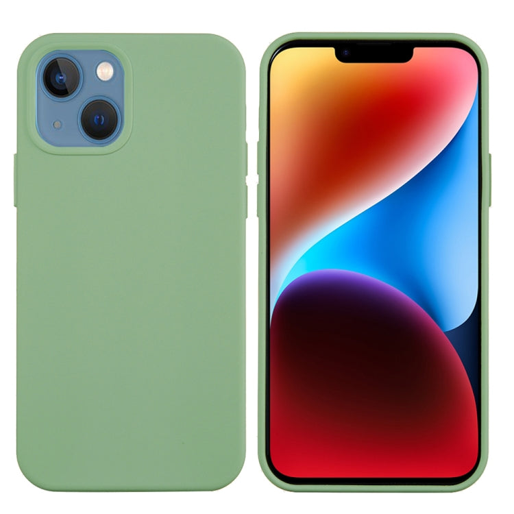 For iPhone 15 Plus Solid Color Silicone Phone Case(Mint Green)