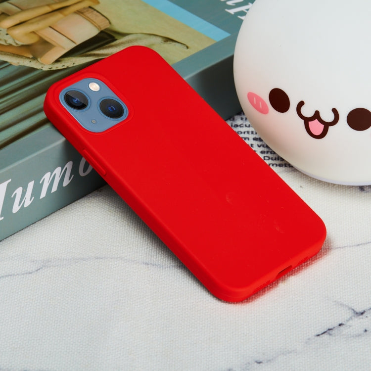 For iPhone 15 Plus Solid Color Silicone Phone Case(Red)