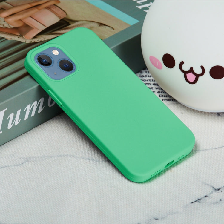 For iPhone 15 Plus Solid Color Silicone Phone Case(Green)