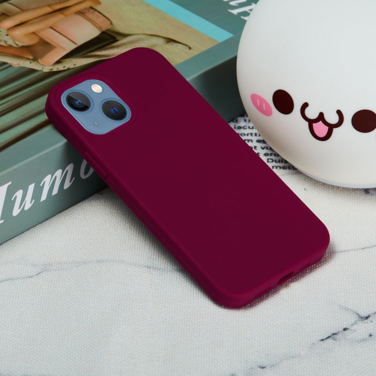 For iPhone 15 Plus Solid Color Silicone Phone Case(Violet)