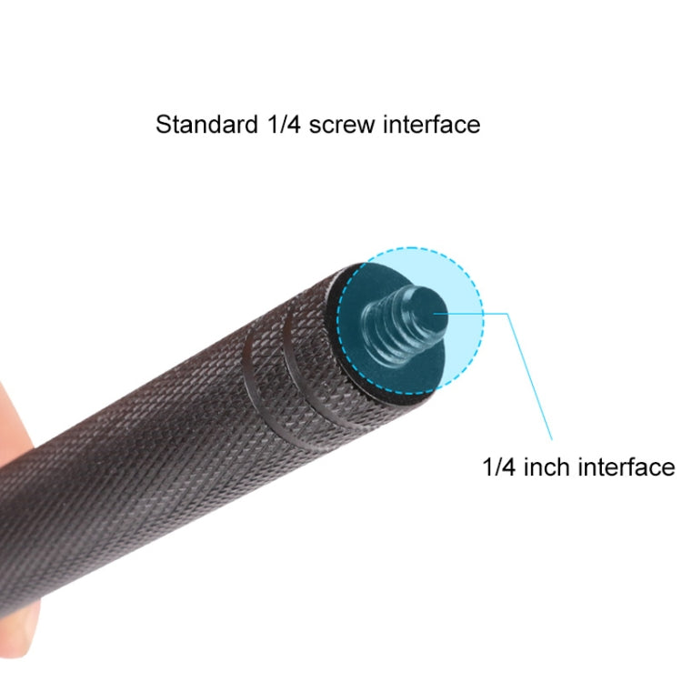 Diamond Texture Aluminum Alloy Extension Rod Tube(Black) - Others by PMC Jewellery | Online Shopping South Africa | PMC Jewellery