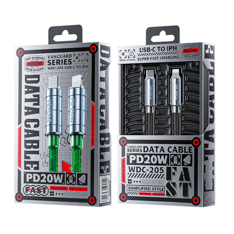 WK WDC-205 PD 20W USB-C/Type-C to 8 Pin Super Fast Charge Data Cable, Length: 1m(Black) - 2 in 1 Cable by WK | Online Shopping South Africa | PMC TechLife | Buy Now Pay Later Mobicred