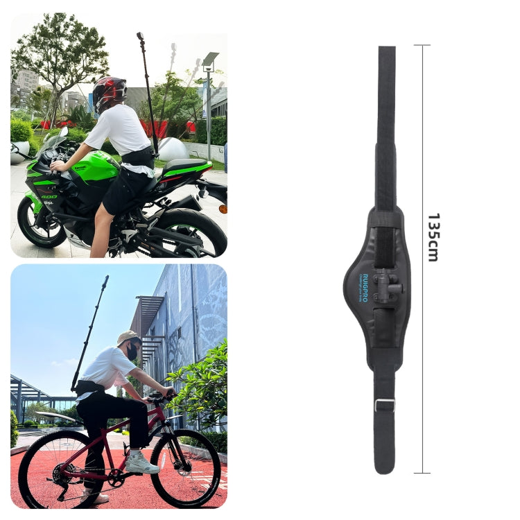 RUIGPRO Waist Belt Mount Strap With Adapter & Selfie Stick - Chest Belt by RUIGPRO | Online Shopping South Africa | PMC TechLife