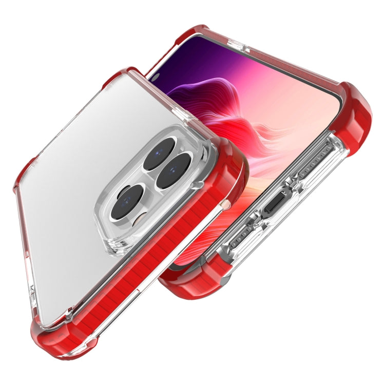 For iPhone 15 Pro Max Four-corner Shockproof TPU + Acrylic Phone Case(Red)