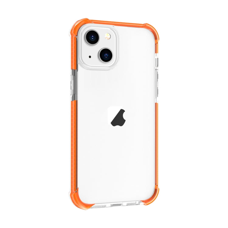 For iPhone 15 Plus Four-corner Shockproof TPU + Acrylic Phone Case(Orange)