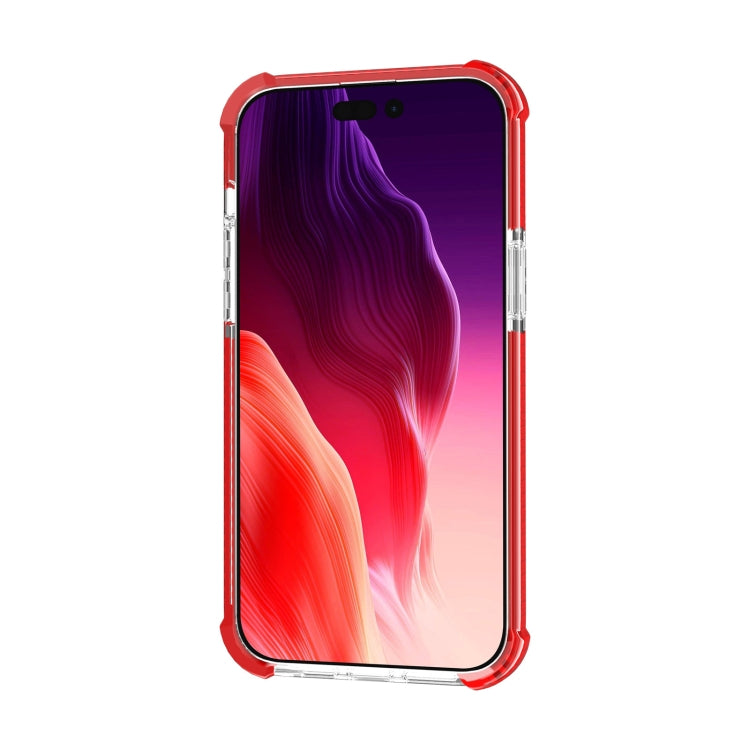 For iPhone 15 Plus Four-corner Shockproof TPU + Acrylic Phone Case(Red)