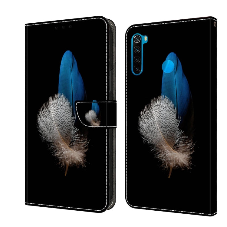 For Xiaomi Redmi Note 8T Crystal 3D Shockproof Protective Leather Phone Case(Two Branches)