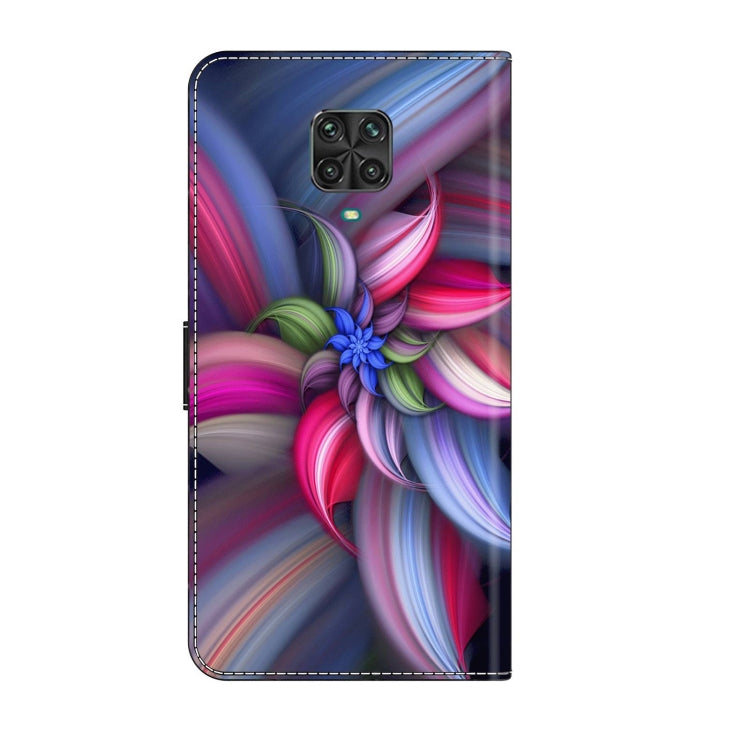 For Xiaomi Redmi Note 9 Pro Crystal 3D Shockproof Protective Leather Phone Case(Colorful Flower)