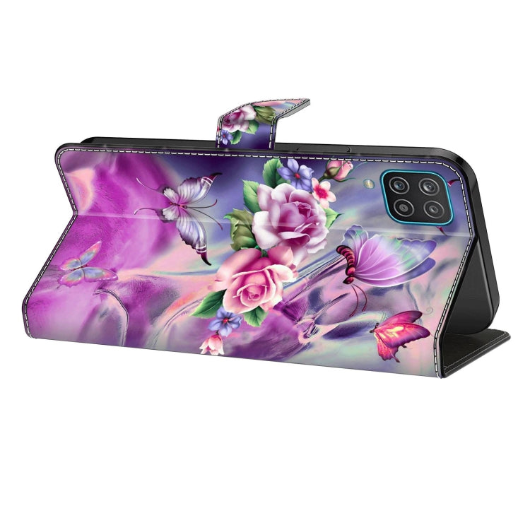 For Samsung Galaxy S10 Crystal 3D Shockproof Protective Leather Phone Case(Butterfly)