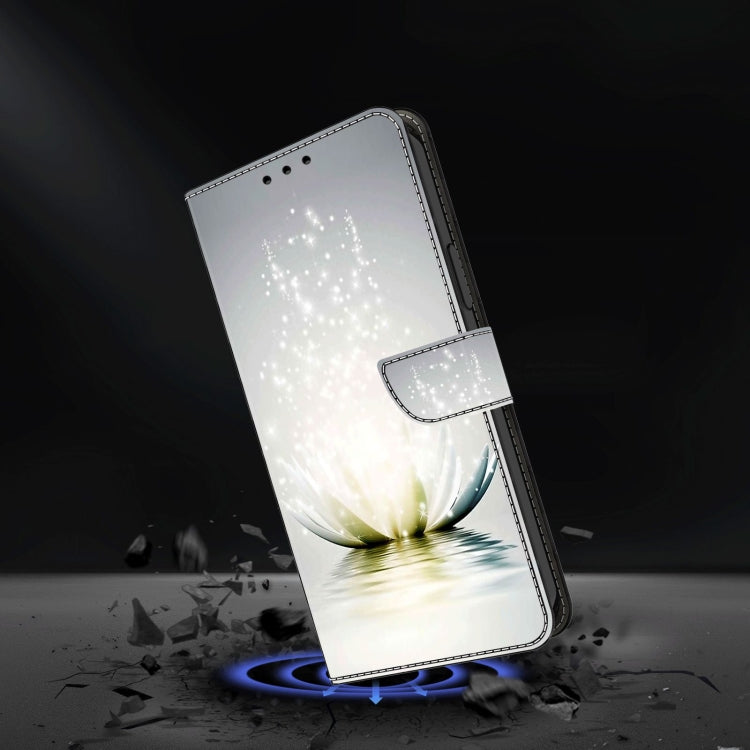For Samsung Galaxy S23 Ultra Crystal 3D Shockproof Protective Leather Phone Case(Light Lotus)