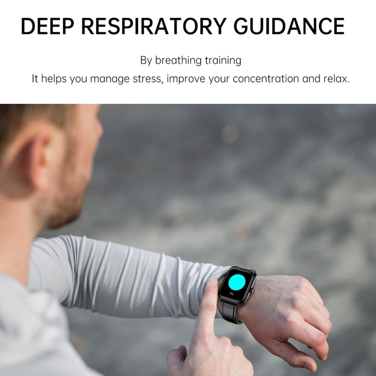 ET540 1.91 inch IP67 Water-resistant Silicone Band Smart Watch, Support ECG / Non-invasive Blood Glucose Measurement(Black)