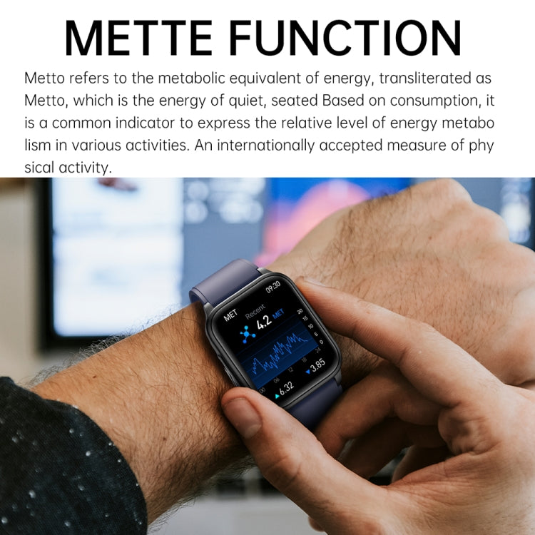 ET540 1.91 inch IP67 Water-resistant Silicone Band Smart Watch, Support ECG / Non-invasive Blood Glucose Measurement(Black)