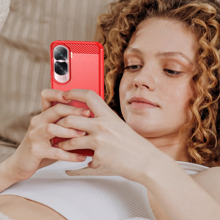 For Honor 90 / 80 Brushed Texture Carbon Fiber TPU Phone Case(Red) - free shipping - PMC TechLife - Order now!