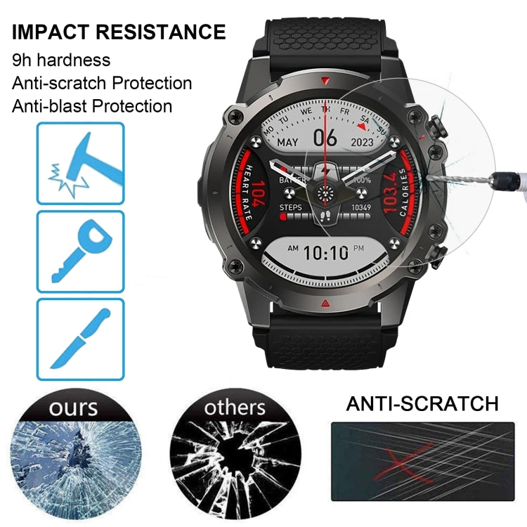 For Zeblaze Vibe 7 Lite 10pcs 0.26mm 2.5D 9H Tempered Glass Film Watch Screen Protector