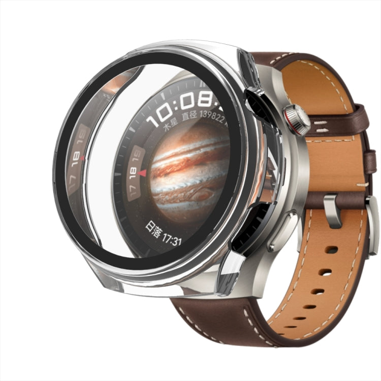 For Huawei Watch 4 Tempered Film + PC Integrated Watch Protective Case(White) - Watch Cases by PMC TechLife | Online Shopping South Africa | PMC TechLife