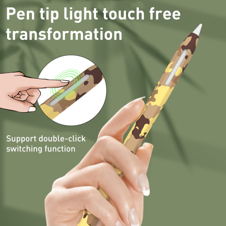 For Apple Pencil 1 LOVE MEI Camouflage Silicone Protective Pen Case(Green) - Pencil Accessories by LOVE MEI | Online Shopping South Africa | PMC TechLife | Buy Now Pay Later Mobicred