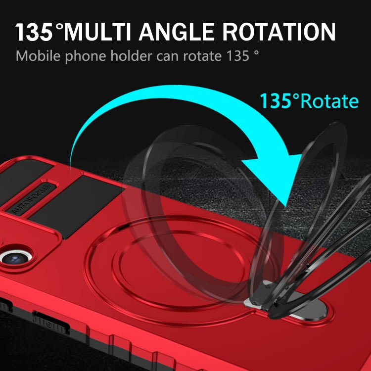 For Samsung Galaxy S21 5G MagSafe Magnetic Holder Phone Case(Red) - Galaxy S21 5G Cases by PMC TechLife | Online Shopping South Africa | PMC TechLife